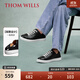 THOM WILLS黑色板鞋男鞋踩跟半拖鞋商務(wù)休閑皮鞋真皮冬季透氣百搭 黑色G671 42 /8碼