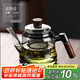 SUSHI CERAMICS玻璃茶壺泡茶壺耐高溫加厚花茶壺可電陶爐加熱靈韻壺煙灰色