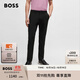 BOSS博斯【防潑水 吸濕透氣】男士彈性面料修身休閑褲 001-黑色 L (50)