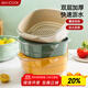 美廚（maxcook）洗菜籃瀝水籃 塑料雙層洗菜盆盆篩盆子濾水籃1盆1篩 白小MCPJ4550