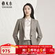 雅戈爾（YOUNGOR）套西上衣女毛料系列女西服更顯年輕簡(jiǎn)潔大氣商場(chǎng)同款 咖色千鳥(niǎo)格 L 160/84A