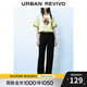 UR2025秋季新款女裝復古簡(jiǎn)約格紋肌理感休閑長(cháng)褲UYY850067 黑色格子 27