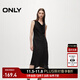 ONLY夏季飄逸收腰不規則無(wú)袖中長(cháng)裙連衣裙女|124207132 H1Z 黑色 S (160) 80A