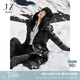 玖姿·安娜蔻【冰原系列】帽領(lǐng)收腰白鵝絨中長(cháng)羽絨服女2024冬款 素黑 S
