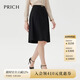 PRICH【零染】簡約通勤半身裙套裝春秋新款設(shè)計(jì)感顯瘦A字裙女 19黑色 XS 155