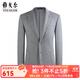 雅戈爾（YOUNGOR）西服男士秋冬休閑西服針織彈力單西 淺灰色VXXB225143ELY XL 180/100A