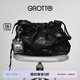 個(gè)樂(lè )（GROTTO）GROTTO個(gè)樂(lè )25年梅普爾索普聯(lián)名垃圾袋羊皮小號復古個(gè)性單肩斜挎包 經(jīng)典黑 S