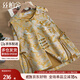 絲柏舍新中式馬甲2025秋裝新款女裝時(shí)尚圓領(lǐng)單排扣短款馬夾