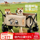 CAMEL戶(hù)外露營(yíng)車(chē)買(mǎi)菜車(chē)溜娃車(chē)遛狗車(chē)便攜營(yíng)地車(chē)野餐推車(chē)聚攏寬輪卡其色