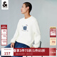 杰克·瓊斯（JACK&JONES）秋冬新款男裝款潮流休閑直筒圓領針織衫毛衣打底衫上衣衣服男士 A42奶白 S 170