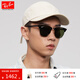 雷朋（RayBan）偏光太陽(yáng)鏡戶(hù)外墨鏡男女款方形素顏半框眼鏡開(kāi)車(chē)眼鏡0RB3016F禮物 901/58黑色鏡框綠色偏光鏡片 尺寸55