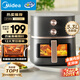 美的（Midea）空氣炸鍋可視大視窗 家用免翻面經(jīng)典旋鈕 烤箱蒸烤炸一體多功能 實(shí)用大容量5.3L 金屬腔體KZE538J5