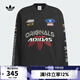 阿迪達斯 （adidas）【滔搏運動(dòng)】Originals三葉草男子MOTO賽車(chē)風(fēng)純棉運動(dòng)寬松長(cháng)袖T恤 KH1199 M