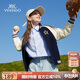 英氏（YEEHOO）女童外套兒童棒球服中大童裝學(xué)院風(fēng)上衣休閑時(shí)尚秋裝 深藍 165