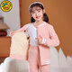 G.DUCKKIDS兒童校服神器內膽棉褲棉衣加厚男女童冬裝內穿套裝中大學(xué)生保暖褲 粉色套裝-新版沒(méi)有口袋 140 建議130-140cm9-10歲
