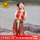 G.DUCKKIDS小黃鴨童裝哪吒衣服女童套裝夏季兒童漢服女孩短袖長(cháng)褲六一演出服 紅色套裝 120 5~6歲【110-120cm】cm