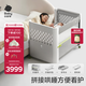 babycare嬰兒床可折疊床0-3歲寶寶床便攜式拼接移動(dòng)多功能嬰兒床 萊斯維斯