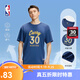 NBA【新品】楊瀚森哈利伯頓東契齊亞歷山大庫里t恤短袖男夏裝籃球服 勇士-庫里運動(dòng)休閑T恤(藏青) L