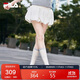FILA斐樂(lè )花苞短裙女2025年夏季高腰A字蓬蓬芭蕾風(fēng)半身裙