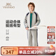 英氏（YEEHOO）兒童套裝男童外套兩件套秋季休閑運動(dòng)褲子秋裝新款衣服中大童裝 少年運動(dòng)花灰+花灰 160