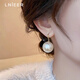 Lnieer大顆施家珍珠耳墜女2025新款爆款高級感輕奢耳環(huán)耳釘氣質(zhì)圓臉耳飾 白色大珍珠【劉詩詩同款】