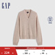 GAP女裝純羊毛V領(lǐng)針織衫經(jīng)典簡(jiǎn)約氣質(zhì)百搭開(kāi)衫638266 米色 M (165/84A) 亞洲尺碼