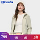 FILA FUSION斐樂(lè )潮牌針織連帽外套女2025冬新款時(shí)尚休閑修身上衣 蜜餞卡其-LK L 170/88A/L