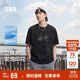 森馬（Semir）短袖T恤男裝熊貓國風(fēng)印花刺繡2025夏季涼感t寬松上衣109325100113