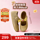 他她（TATA）黃油小熊聯(lián)名瑪麗珍女鞋秋外穿勃肯鞋圓頭休閑鞋 杏色 37