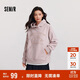 森馬（Semir）史努比系列衛衣女中長(cháng)款假兩件圖案冬oversize搖粒絨101724116019