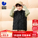 迷你巴拉【三防】男女童防風(fēng)保暖親子羽絨服寶寶立領(lǐng)羽絨馬甲 黑色90001 120