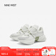 NINE WEST/玖熙厚底休閑鞋撞色老爹鞋懸浮底小白鞋 NP365017EK 白/海帶綠36
