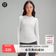 lululemon丨Hold Tight 女士緊身剪裁長袖 T 恤 透氣 LW3HG0S 雜色超淺灰 M /8