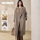 ROEYSHOUSE羅衣高質(zhì)感100%綿羊毛雙面毛呢大衣2025秋季保暖寬松外套12915 冷咖 S （適用于正常S/M碼）