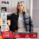 FILA RGB-多彩羽絨|斐樂(lè )官方女裝羽絨服2025冬季新款時(shí)尚休閑短款外套 正黑色-BK M 165/84A/M