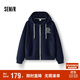 森馬（Semir）[商場同款]外套女連帽刺繡學(xué)院風(fēng)2025春寬松質(zhì)感夾克101125108002