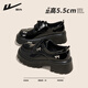 回力英倫風(fēng)小皮鞋女2025新款秋季黑色厚底jk單鞋法式配裙子樂(lè )福鞋 黑色 37