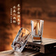 青蘋(píng)果加厚水晶玻璃白酒杯二兩杯 加厚玻璃分酒器家用100ml酒盅6只