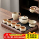 唐豐汝窯茶具整套帶茶盤(pán)功夫茶具套裝中式家用陶瓷泡茶壺蓋碗茶杯套裝