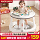 ANGI BABY嬰兒學(xué)步車(chē)多功能360°旋轉兒童助步防側翻三合一學(xué)步車(chē)嬰兒推車(chē) 奶油白【360°旋轉坐墊+音樂(lè )】 多功能學(xué)步助步周歲生日禮物