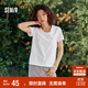 森馬（Semir）短袖t恤女短款合體顯瘦正肩內搭25夏涼感修身打底衫109325100001