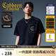 卡賓（CABBEEN）【重磅水洗】男裝短袖t恤2025夏季新款純棉潮流寬松圓領(lǐng)上衣 煤黑色01（寬松版型） L /175/50