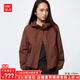 優(yōu)衣庫【加購】女裝休閑連帽短外套/時尚百搭479229 37 栗色 XL /165/92A