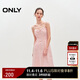 ONLY 2024夏季通勤甜美格紋牛仔吊帶短裙連衣裙女|124242013