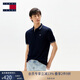 TOMMY JEANS【潮流鑲邊】25夏季男裝純棉珠地網(wǎng)眼翻領(lǐng)短袖T恤POLO20745