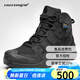愛(ài)默生行者 戰術(shù)靴中幫戶(hù)外登山鞋徒步防水防滑沙漠靴透氣作戰靴 新貨黑色標準尺碼 42