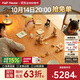 小半餐桌實(shí)木加厚現代日式家具家用小戶(hù)型長(cháng)桌櫻桃木客廳工作臺大板桌 櫻桃木餐桌1.8m+格林椅*4