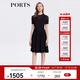 PORTS寶姿商場(chǎng)同款女裝春夏修身小黑裙黑色半透視針織連衣裙 黑色 L