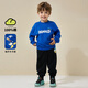迪士尼（Disney）童裝男童衛衣衛褲兩件套米奇唐老鴨長(cháng)袖純棉兒童套裝 電光藍 100