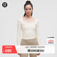 lululemon丨Smooth and Ribbed Nulu? 女士運動(dòng)低圓領(lǐng)長(cháng)袖 T 恤 LW3INDS 淺象牙白 M /8